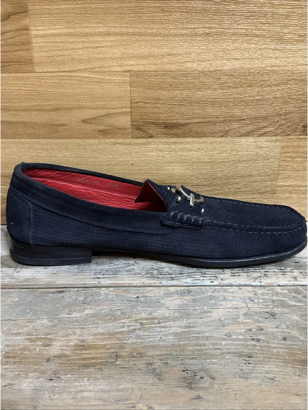 Donald J Pliner NWD Dacio Perf Sport Suede Loafers Size 10.5 US in Navy Blue